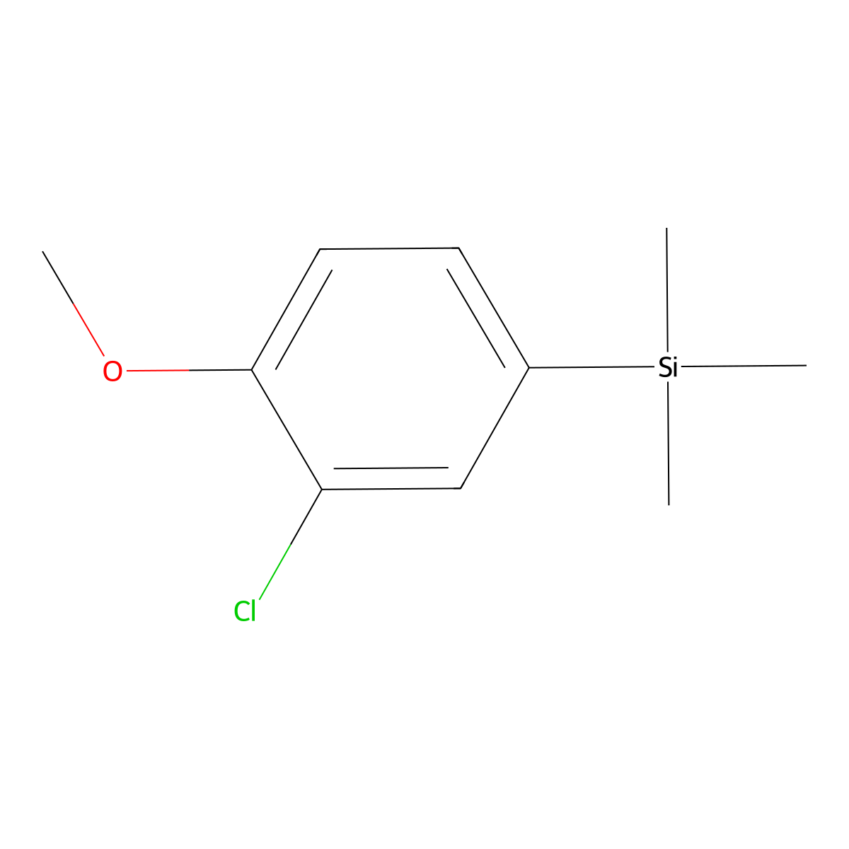 (3-Chloro-4-methoxyphenyl)trimethylsilane molecular structure, CAS 1864985-77-2