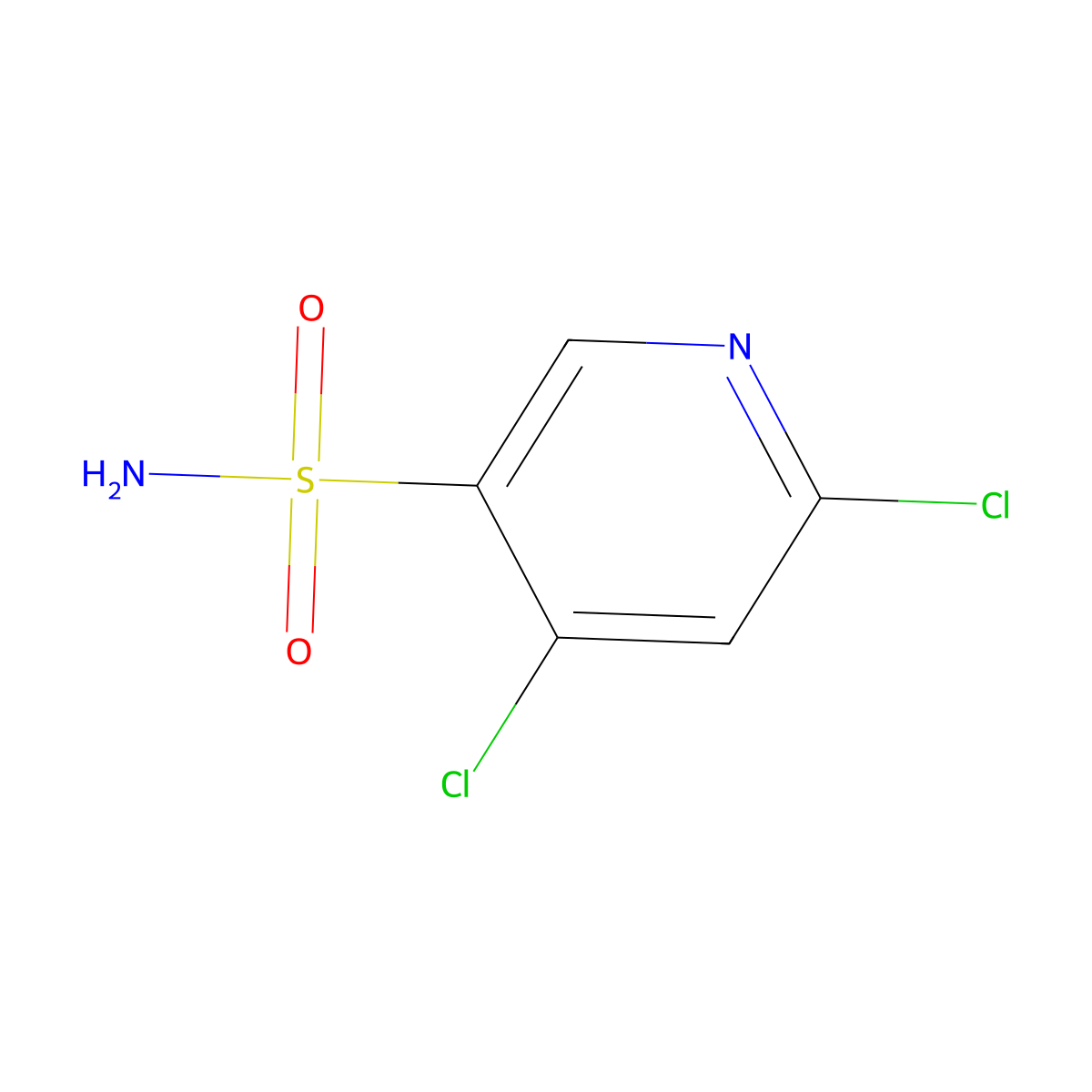 4,6-Dichloropyridine-3-sulfonamide molecular structure, CAS 1864998-20-8