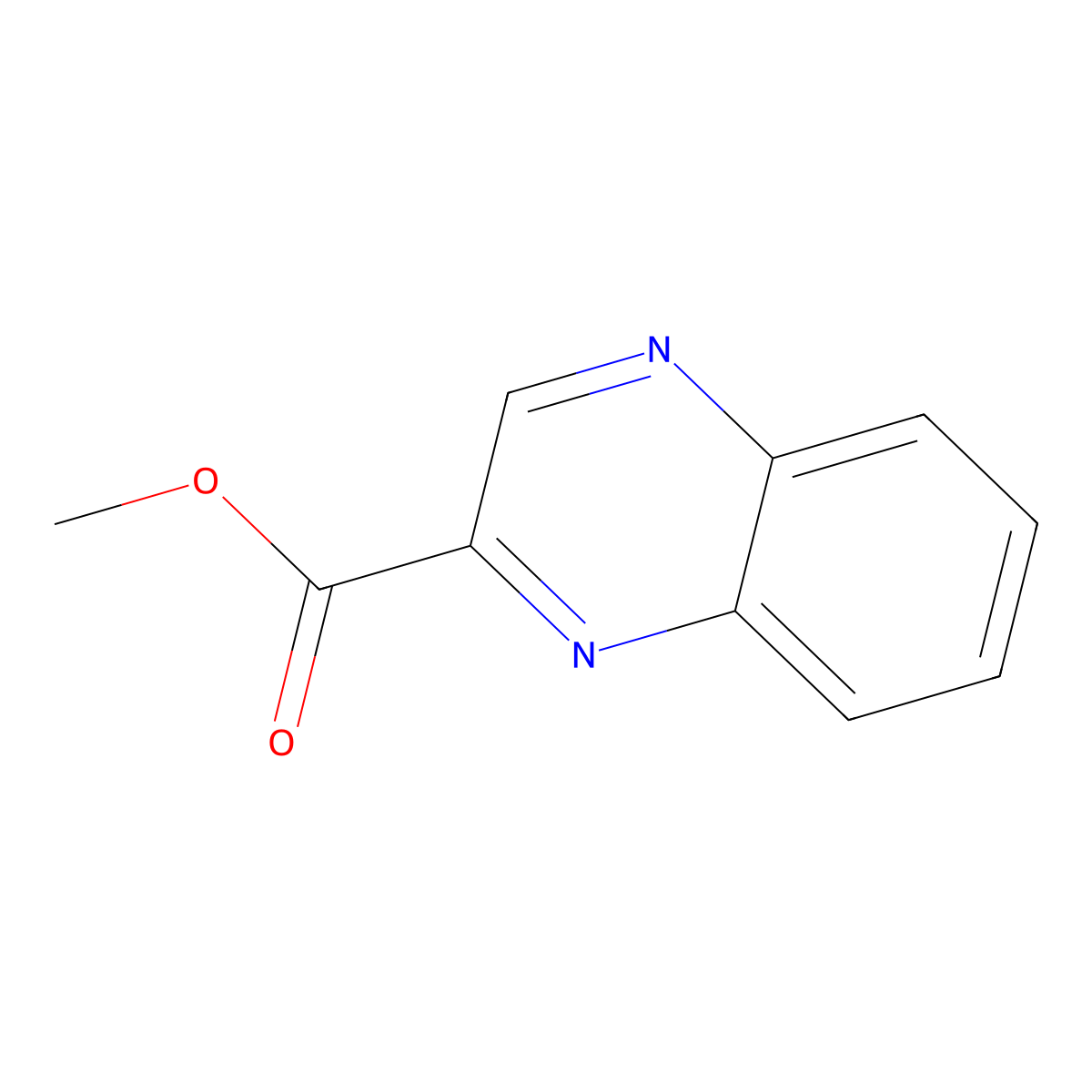Methyl quinoxaline-2-carboxylate molecular structure, CAS 1865-11-8