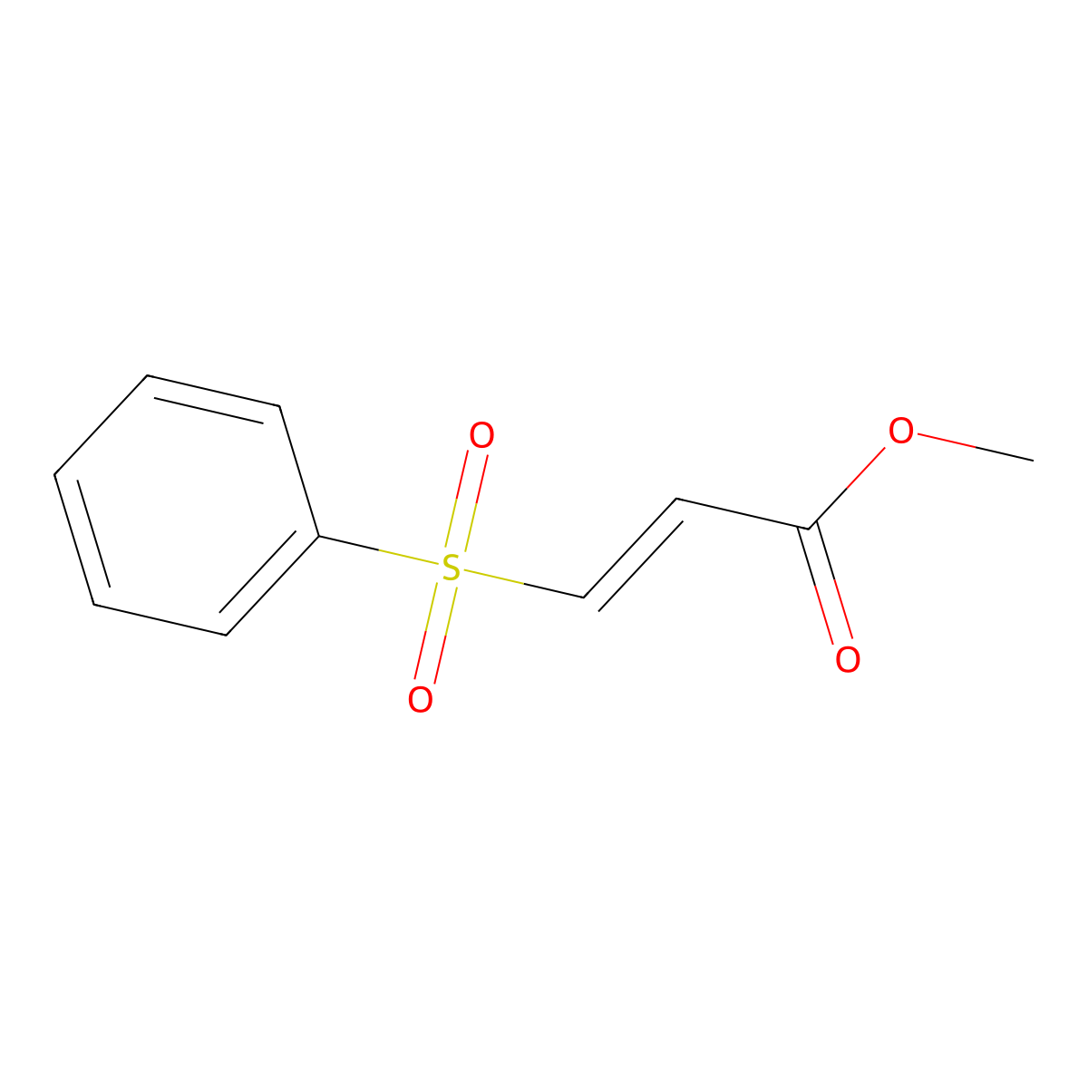 Methyl 3-phenylsulfonyl-2-propenoate molecular structure, CAS 1865-13-0