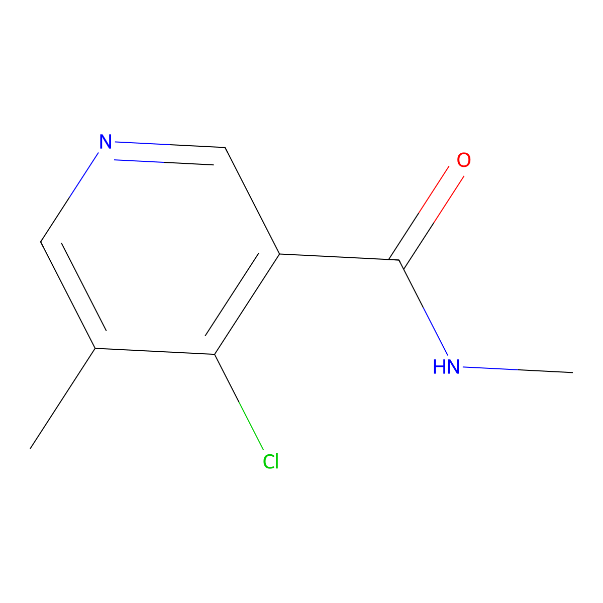4-Chloro-N,5-dimethyl-3-pyridinecarboxamide molecular structure, CAS 1865009-22-8