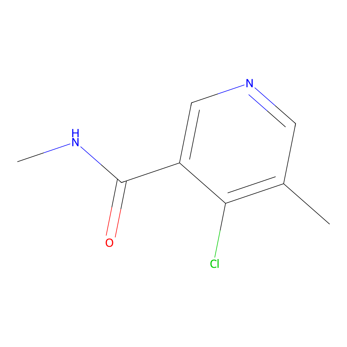 4-Chloro-N,5-dimethyl-3-pyridinecarboxamide molecular structure, CAS 1865009-22-8