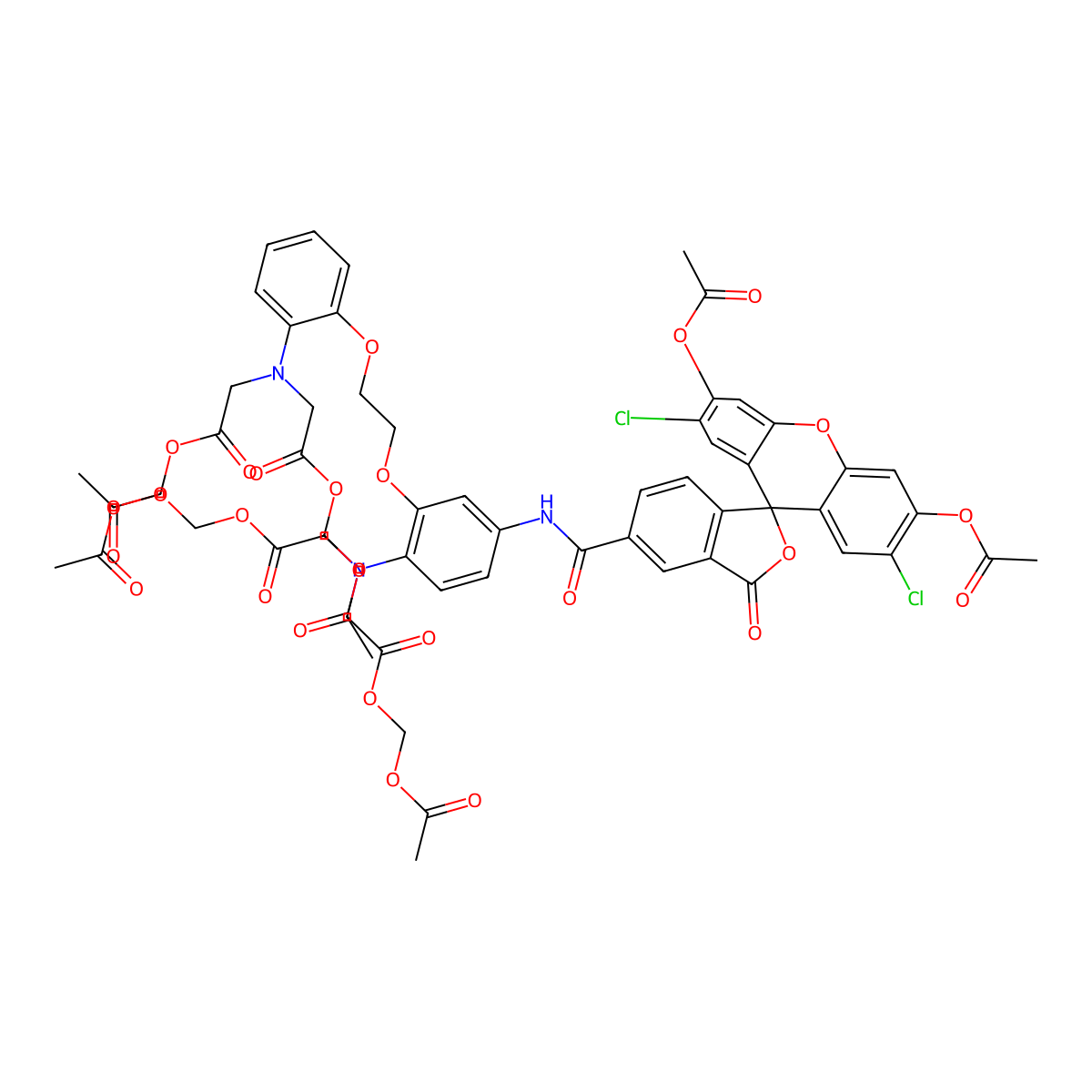 Calcium Green 1AM molecular structure, CAS 186501-28-0