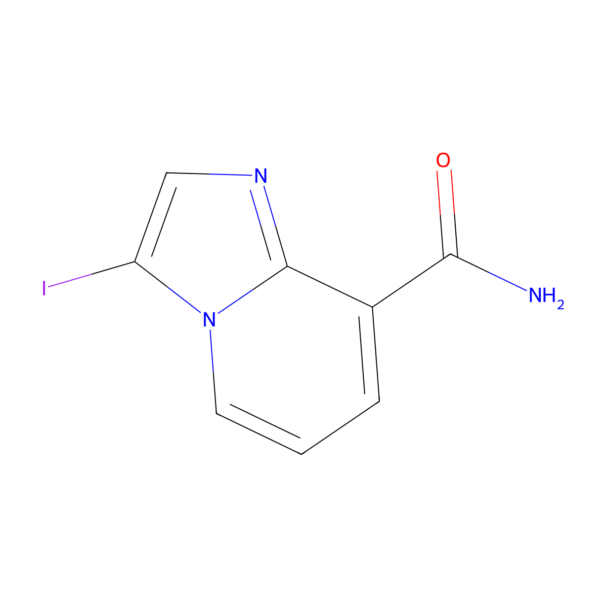 3-Iodoimidazo(1,2-a)pyridine-8-carboxamide molecular structure, CAS 1865011-84-2