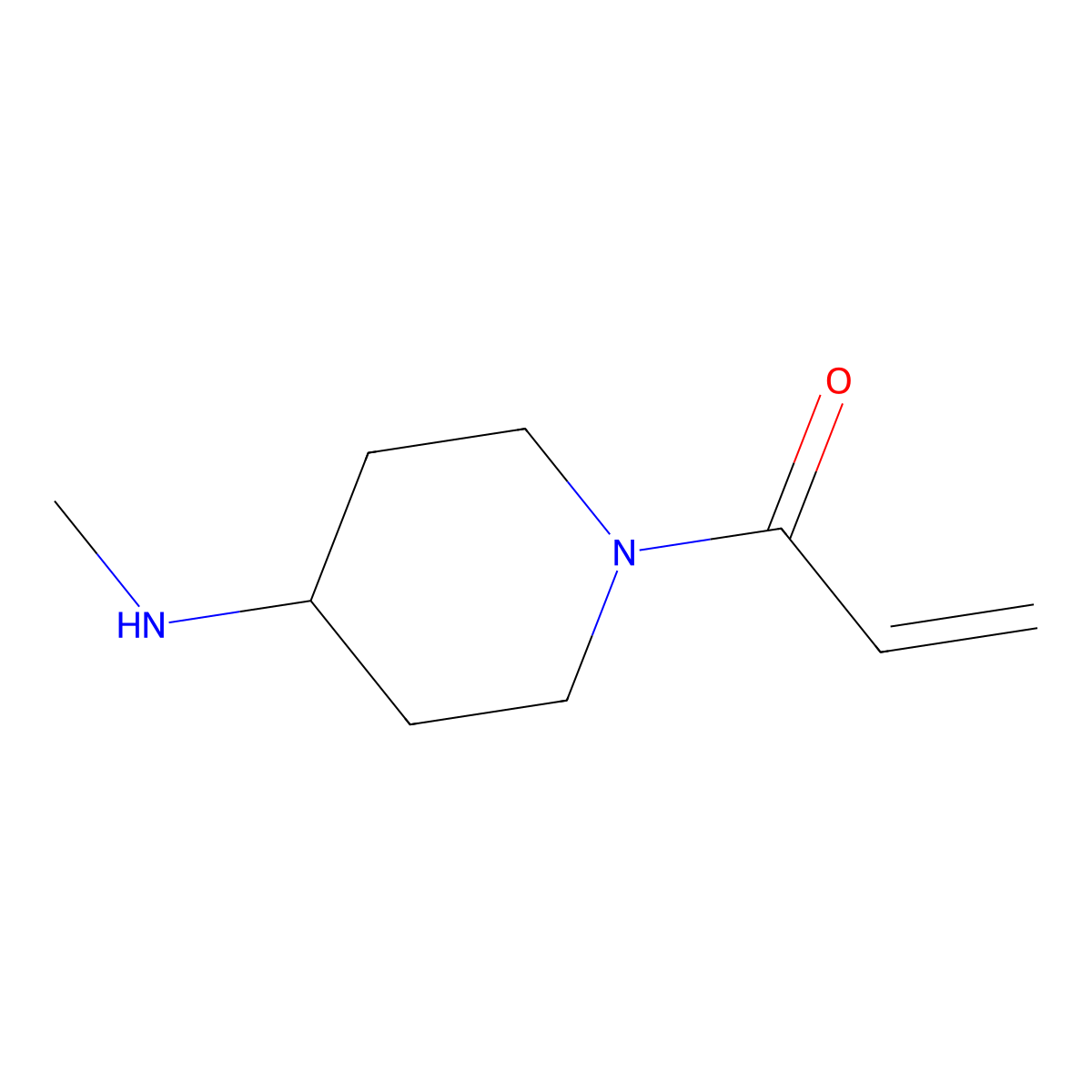 1-[4-(Methylamino)piperidin-1-yl]prop-2-en-1-one molecular structure, CAS 1865019-96-0