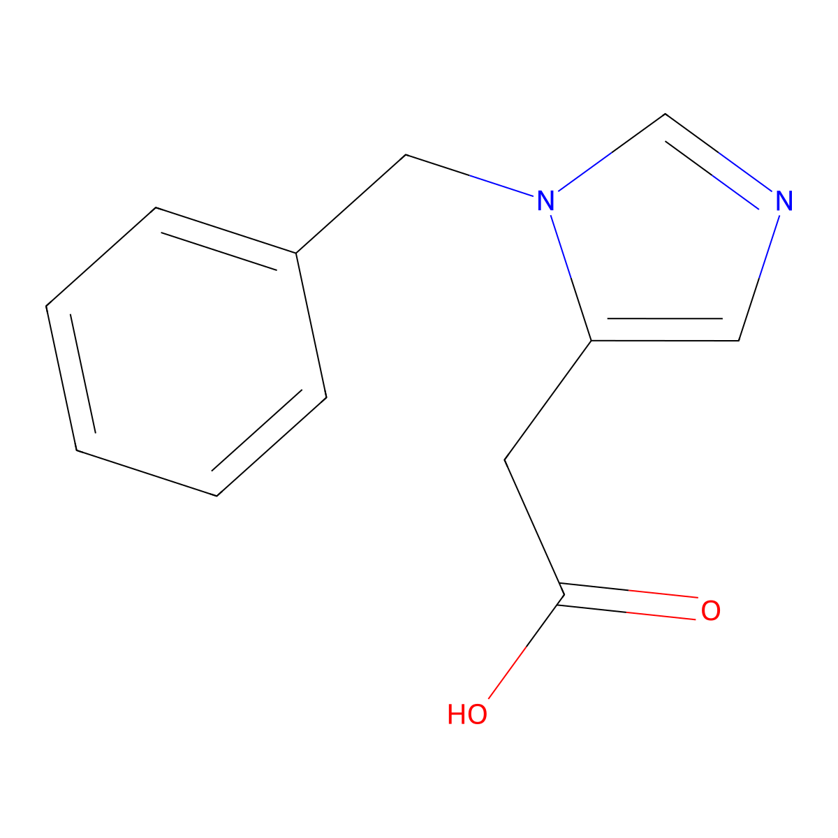 (3-Benzyl-3h-imidazol-4-yl)-acetic acid molecular structure, CAS 186502-12-5