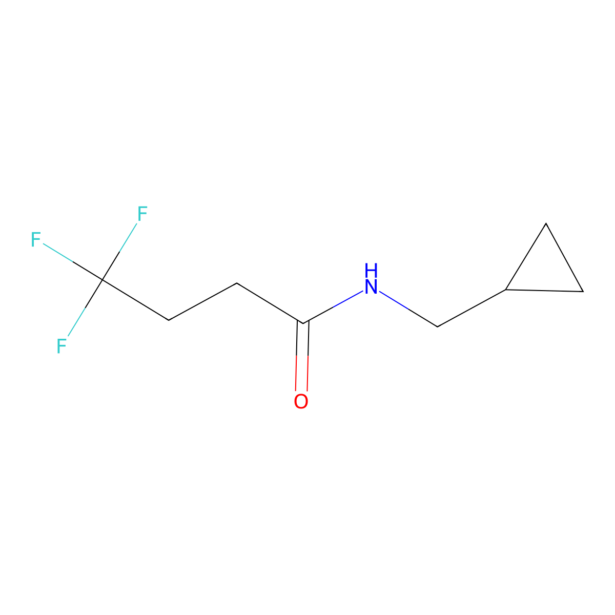 N-(Cyclopropylmethyl)-4,4,4-trifluorobutanamide molecular structure, CAS 1865039-50-4