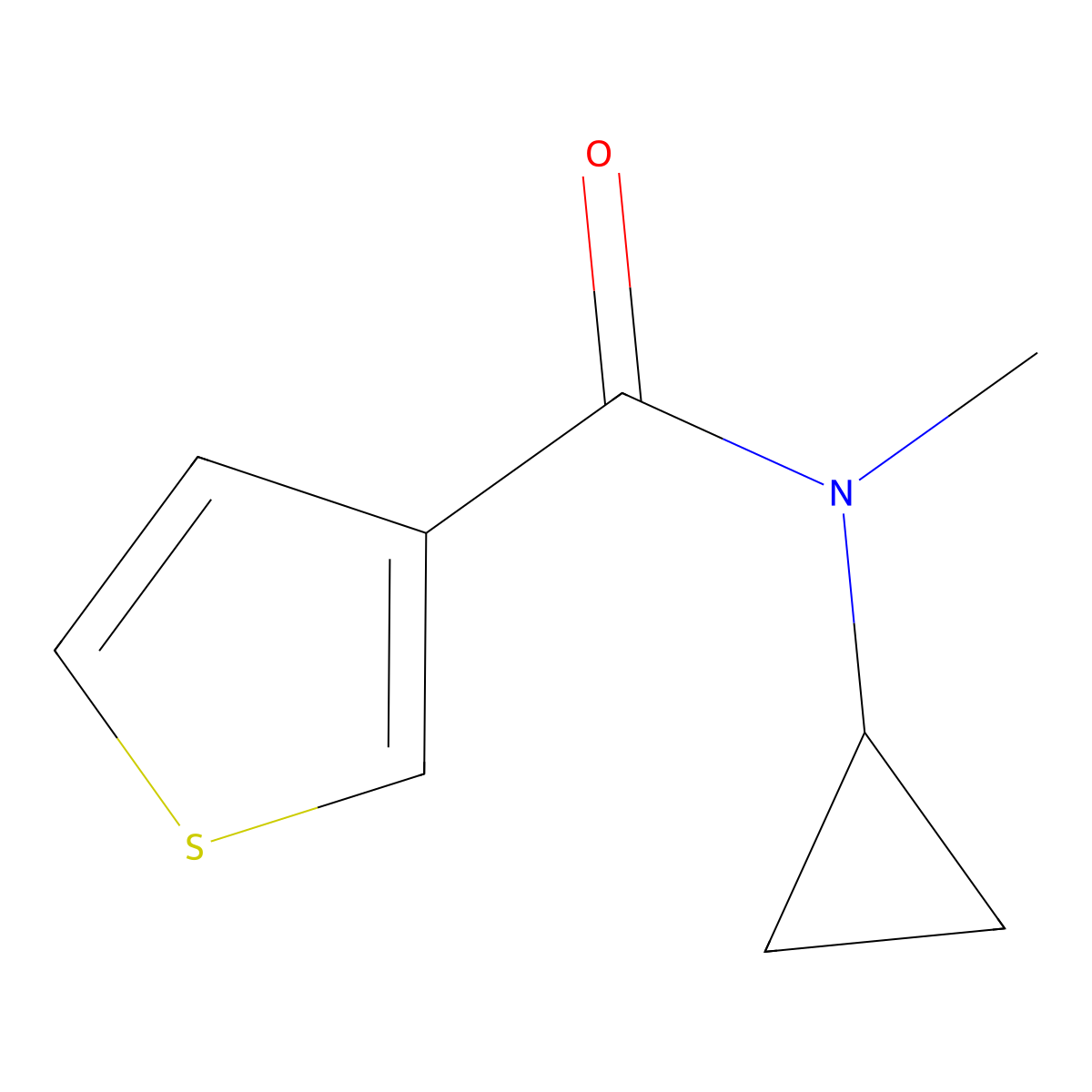 N-Cyclopropyl-N-methyl-3-thiophenecarboxamide molecular structure, CAS 1865045-60-8
