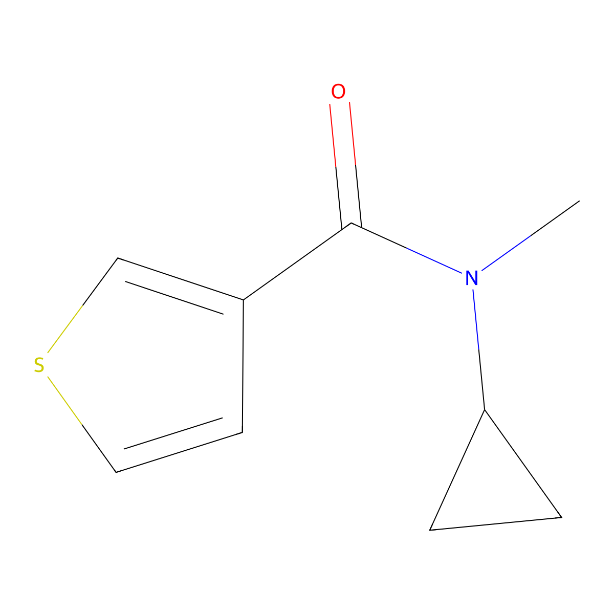 N-Cyclopropyl-N-methyl-3-thiophenecarboxamide molecular structure, CAS 1865045-60-8