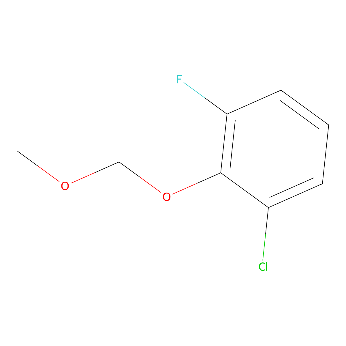1-Chloro-3-fluoro-2-(methoxymethoxy)benzene molecular structure, CAS 1865062-93-6