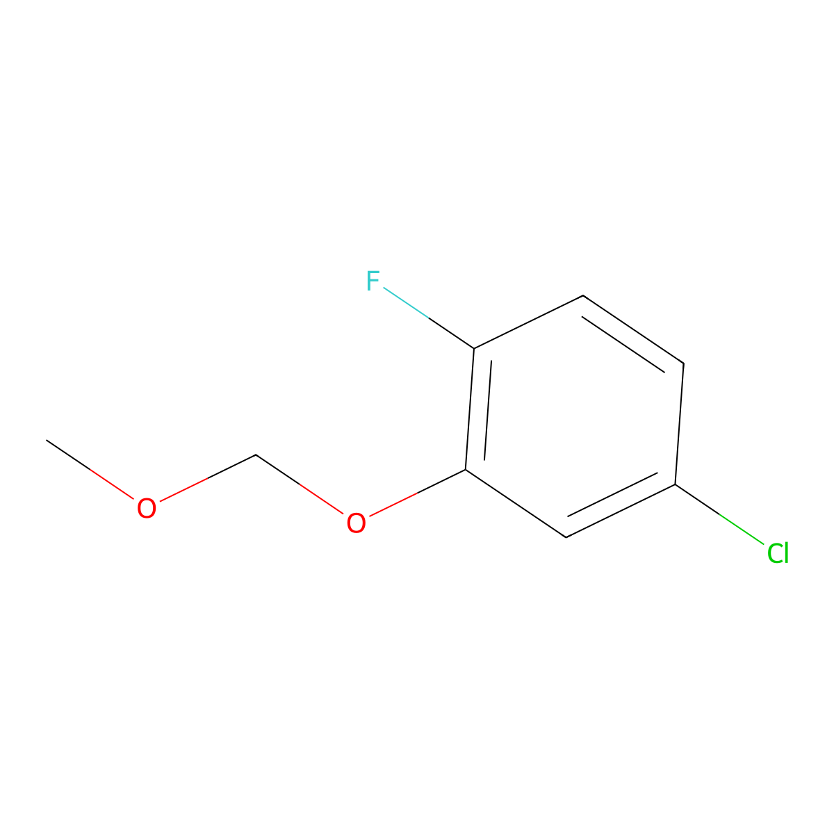 4-Chloro-1-fluoro-2-(methoxymethoxy)benzene molecular structure, CAS 1865062-95-8
