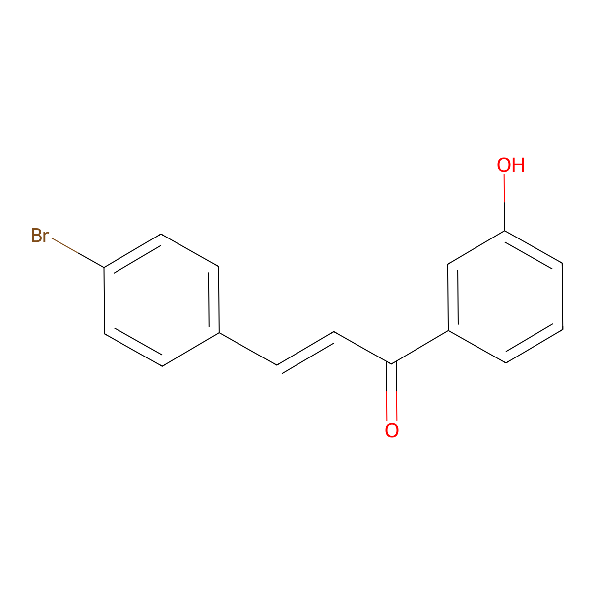 3-(4-Bromophenyl)-1-(3-hydroxyphenyl)-2-propen-1-one molecular structure, CAS 186507-12-0