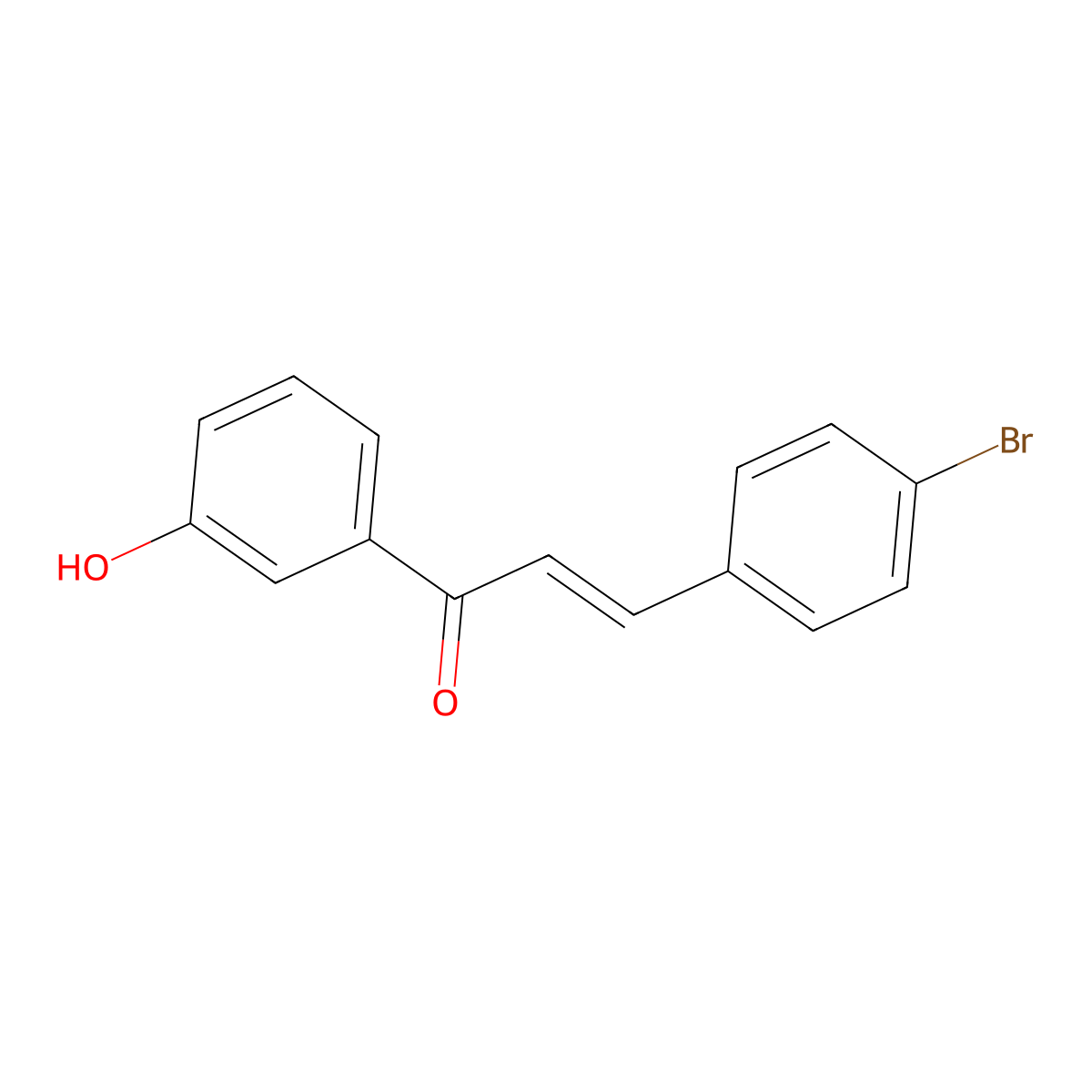 3-(4-Bromophenyl)-1-(3-hydroxyphenyl)-2-propen-1-one molecular structure, CAS 186507-12-0