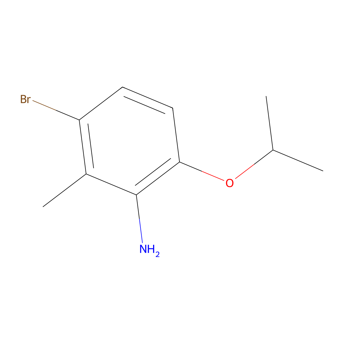 3-Bromo-6-isopropoxy-2-methylaniline molecular structure, CAS 1865086-15-2