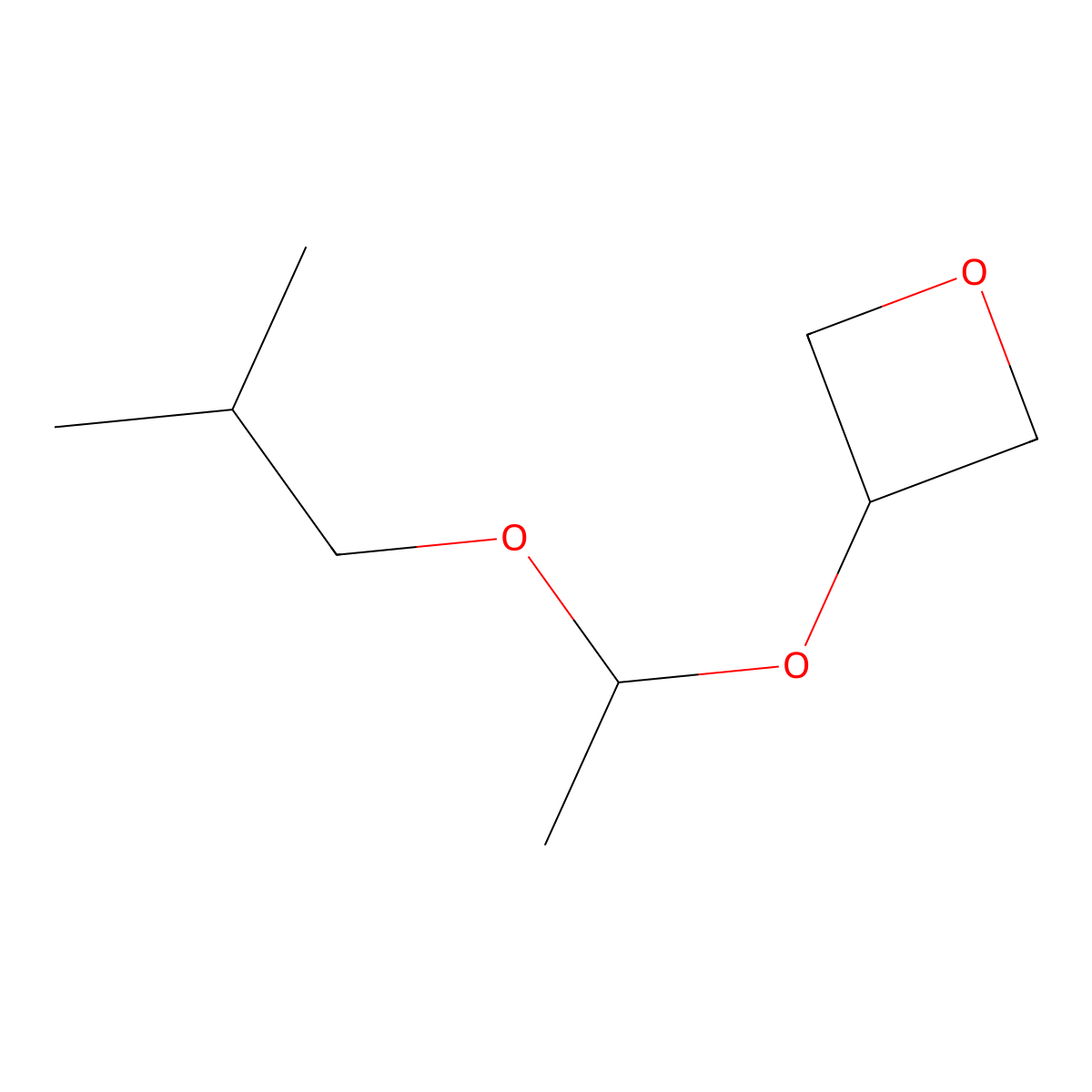 3-[1-(2-Methylpropoxy)ethoxy]oxetane molecular structure, CAS 186509-54-6