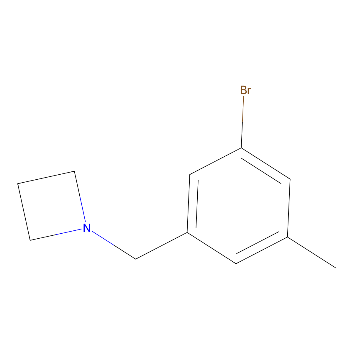 1-[(3-Bromo-5-methylphenyl)methyl]azetidine molecular structure, CAS 1865097-01-3