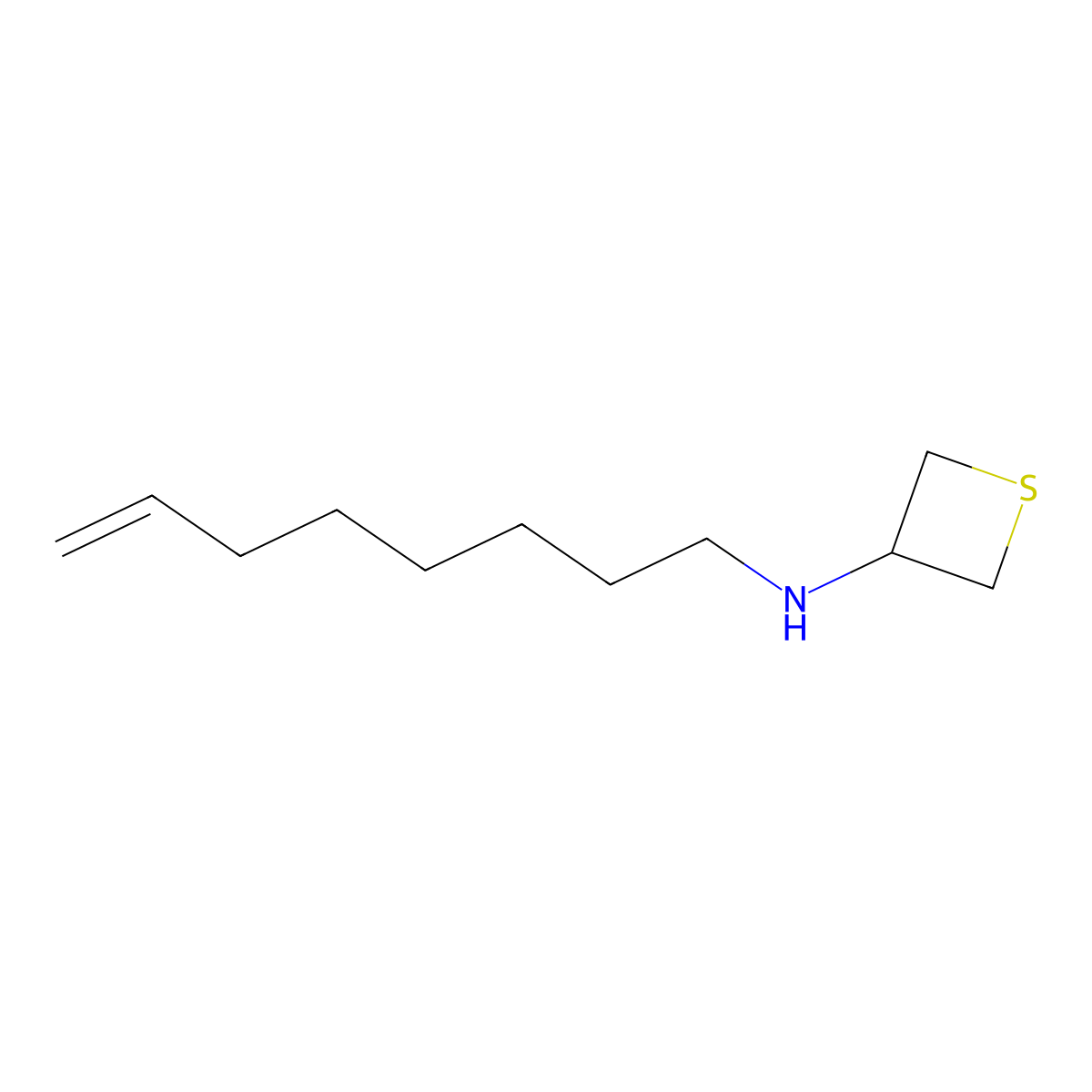 N-(Oct-7-en-1-yl)thietan-3-amine molecular structure, CAS 1865108-97-9