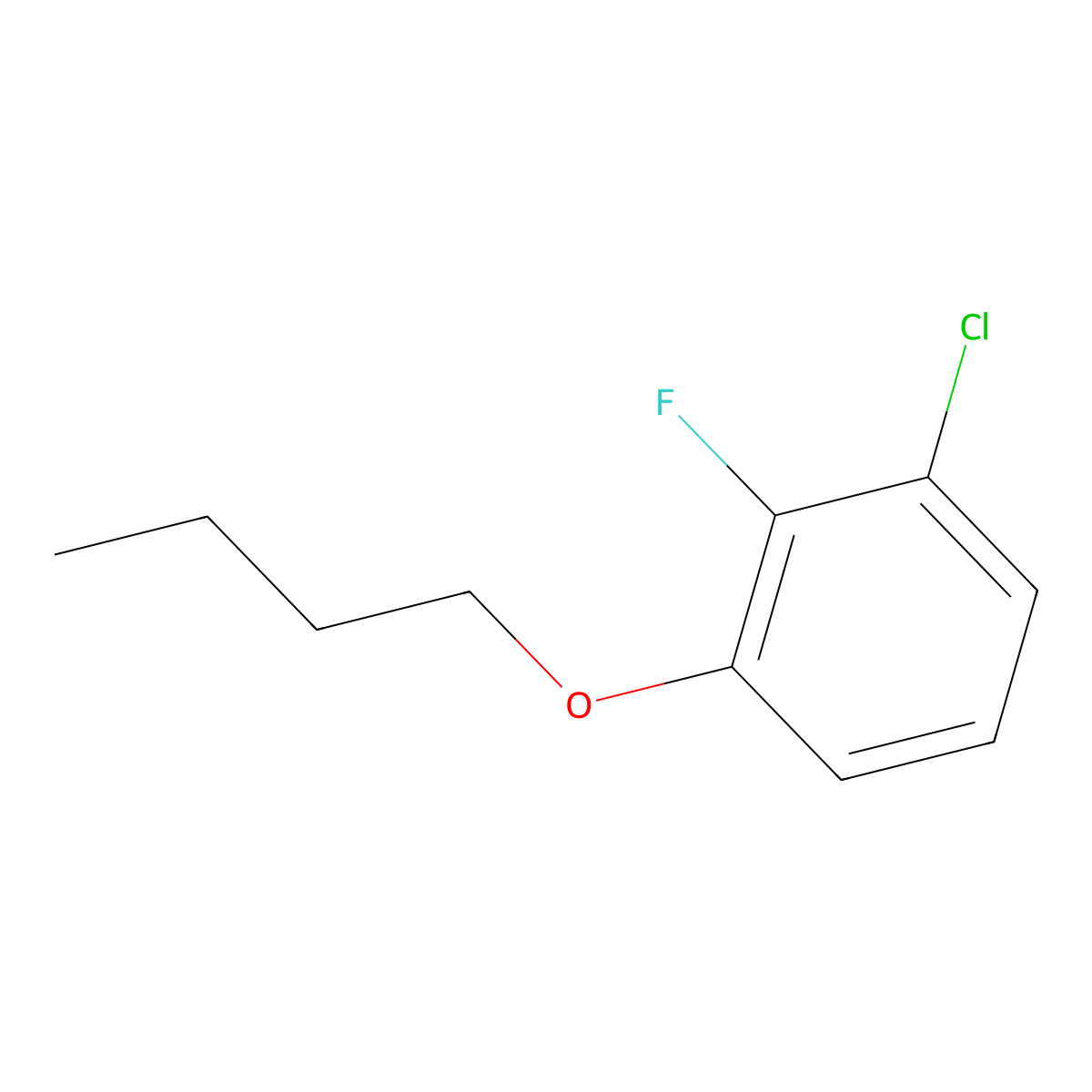1-Butoxy-3-chloro-2-fluorobenzene molecular structure, CAS 1865116-30-8