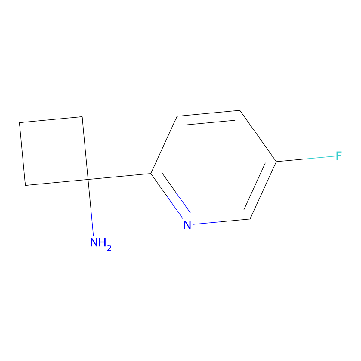 1-(5-Fluoropyridin-2-YL)cyclobutan-1-amine molecular structure, CAS 1865120-26-8