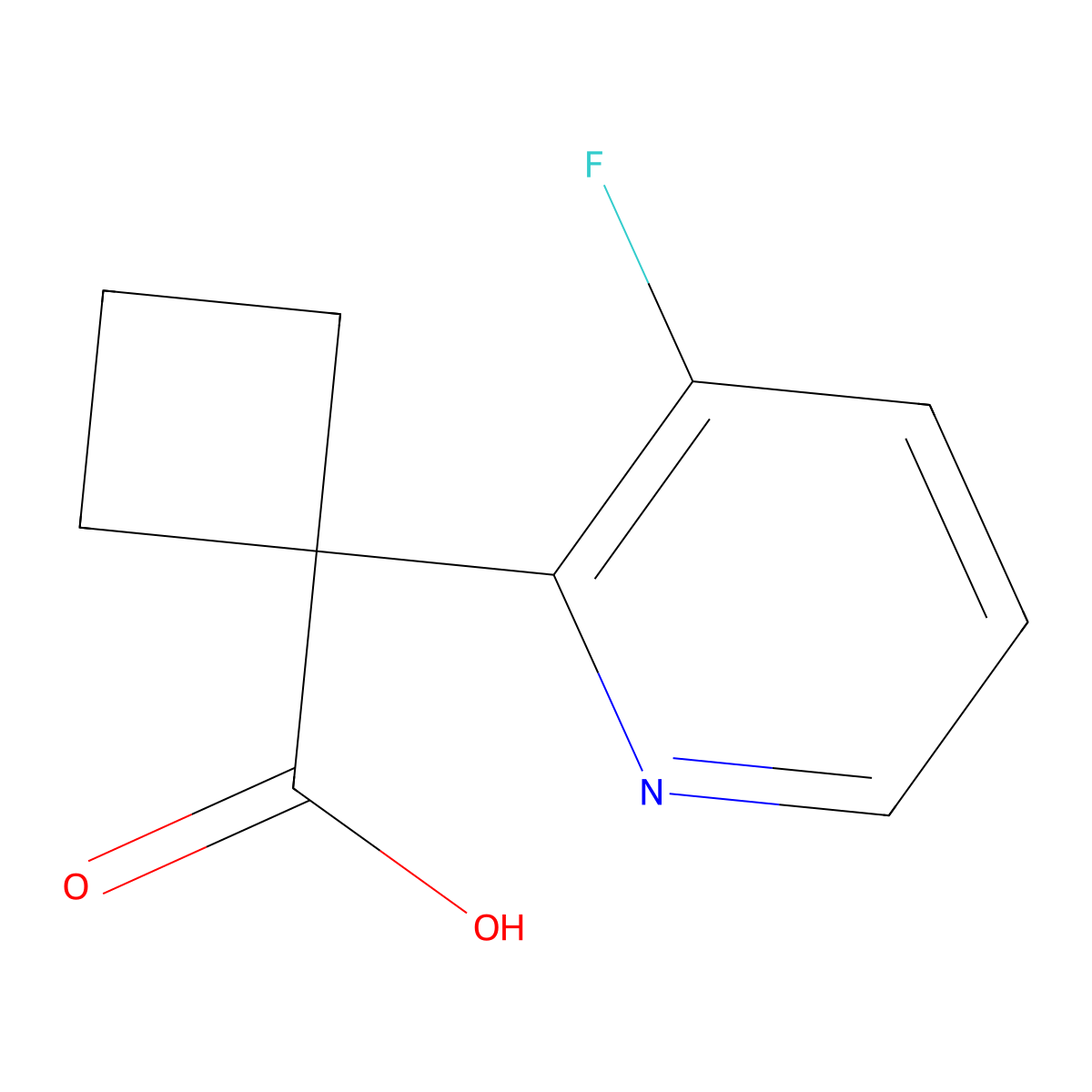 1-(3-Fluoropyridin-2-yl)cyclobutane-1-carboxylic acid molecular structure, CAS 1865145-09-0