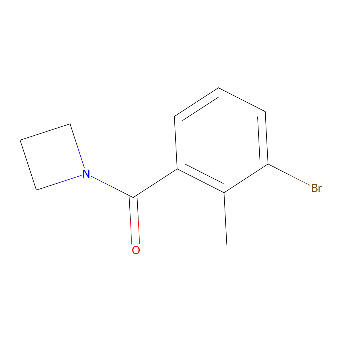 1-(3-Bromo-2-methylbenzoyl)azetidine molecular structure, CAS 1865149-98-9