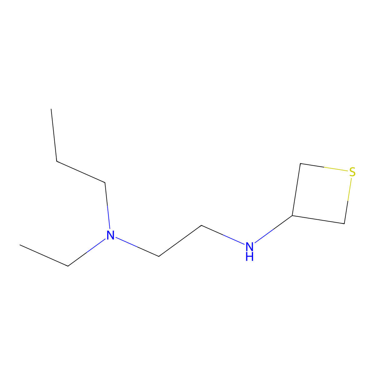 N1-Ethyl-N1-propyl-N2-(thietan-3-yl)ethane-1,2-diamine molecular structure, CAS 1865153-46-3