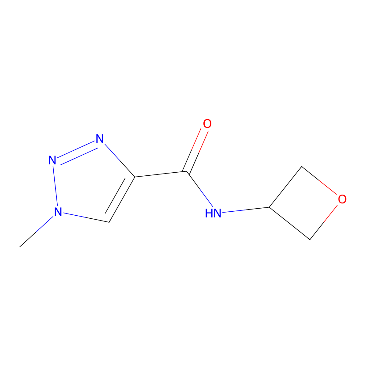 1-methyl-N-(oxetan-3-yl)-1H-1,2,3-triazole-4-carboxamide molecular structure, CAS 1865156-09-7