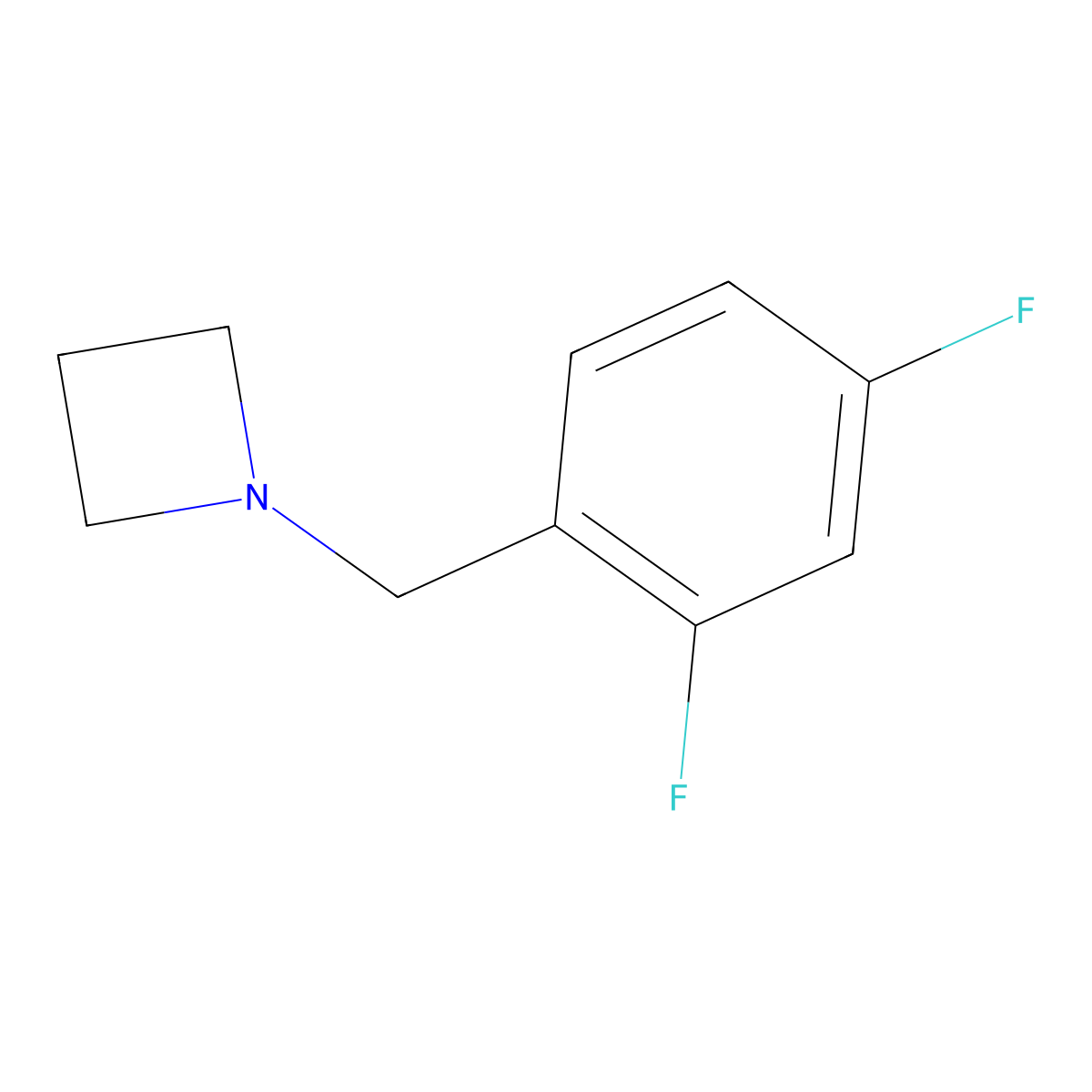 1-(2,4-Difluorobenzyl)azetidine molecular structure, CAS 1865156-43-9