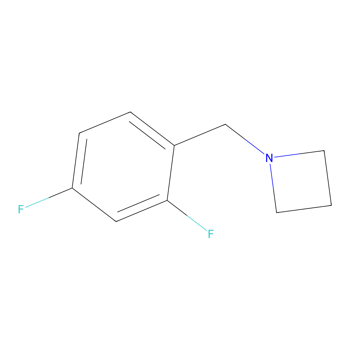 1-(2,4-Difluorobenzyl)azetidine molecular structure, CAS 1865156-43-9