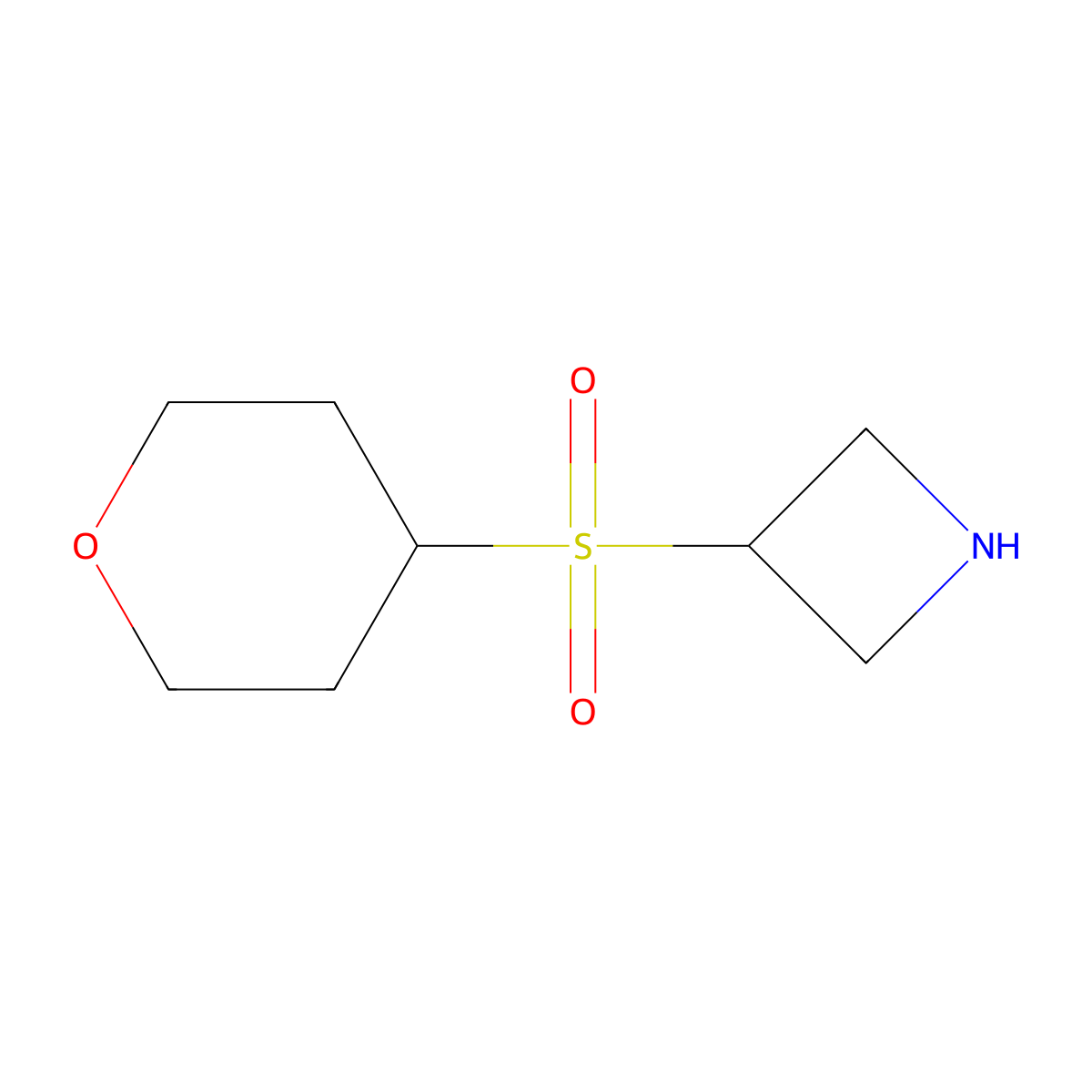 3-(Oxane-4-sulfonyl)azetidine molecular structure, CAS 1865160-11-7