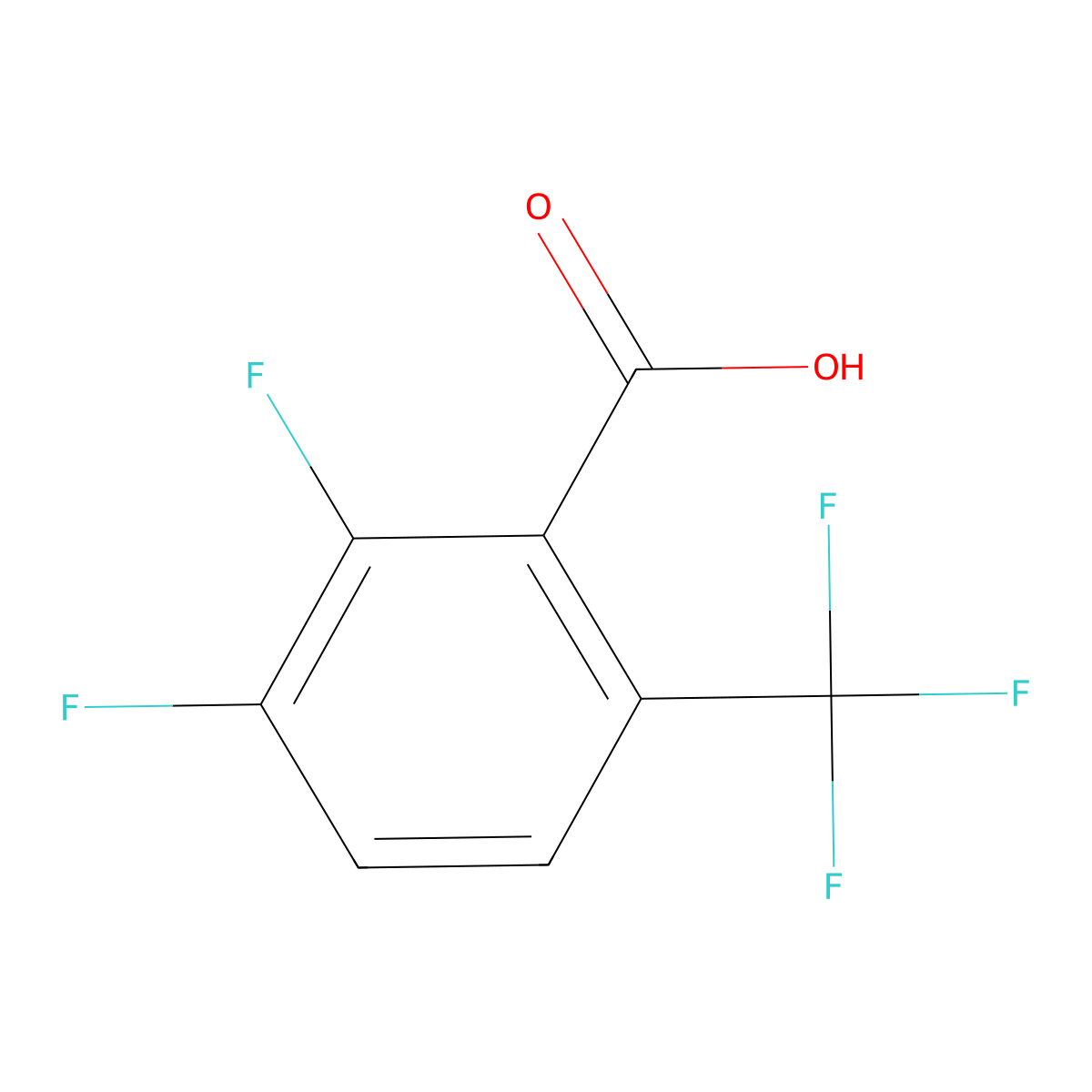 2,3-Difluoro-6-(trifluoromethyl)benzoic acid molecular structure, CAS 186517-16-8