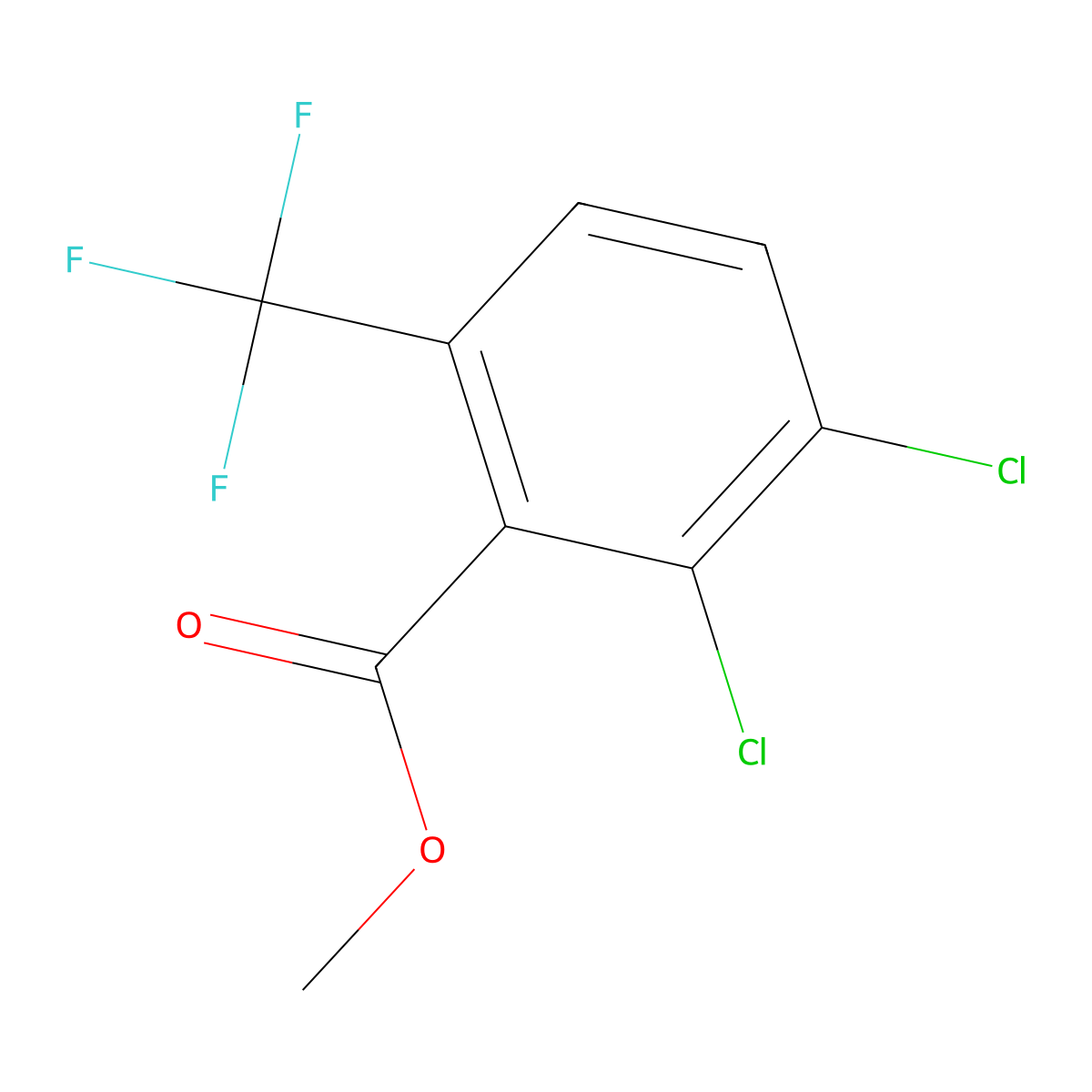 Methyl 2,3-dichloro-6-(trifluoromethyl)benzoate molecular structure, CAS 186517-21-5