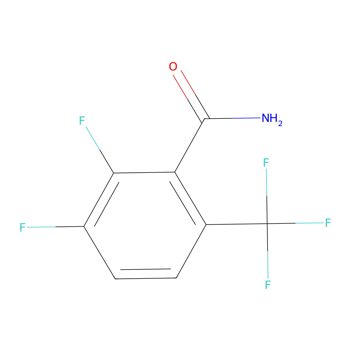 2,3-Difluoro-6-(trifluoromethyl)benzamide molecular structure, CAS 186517-26-0