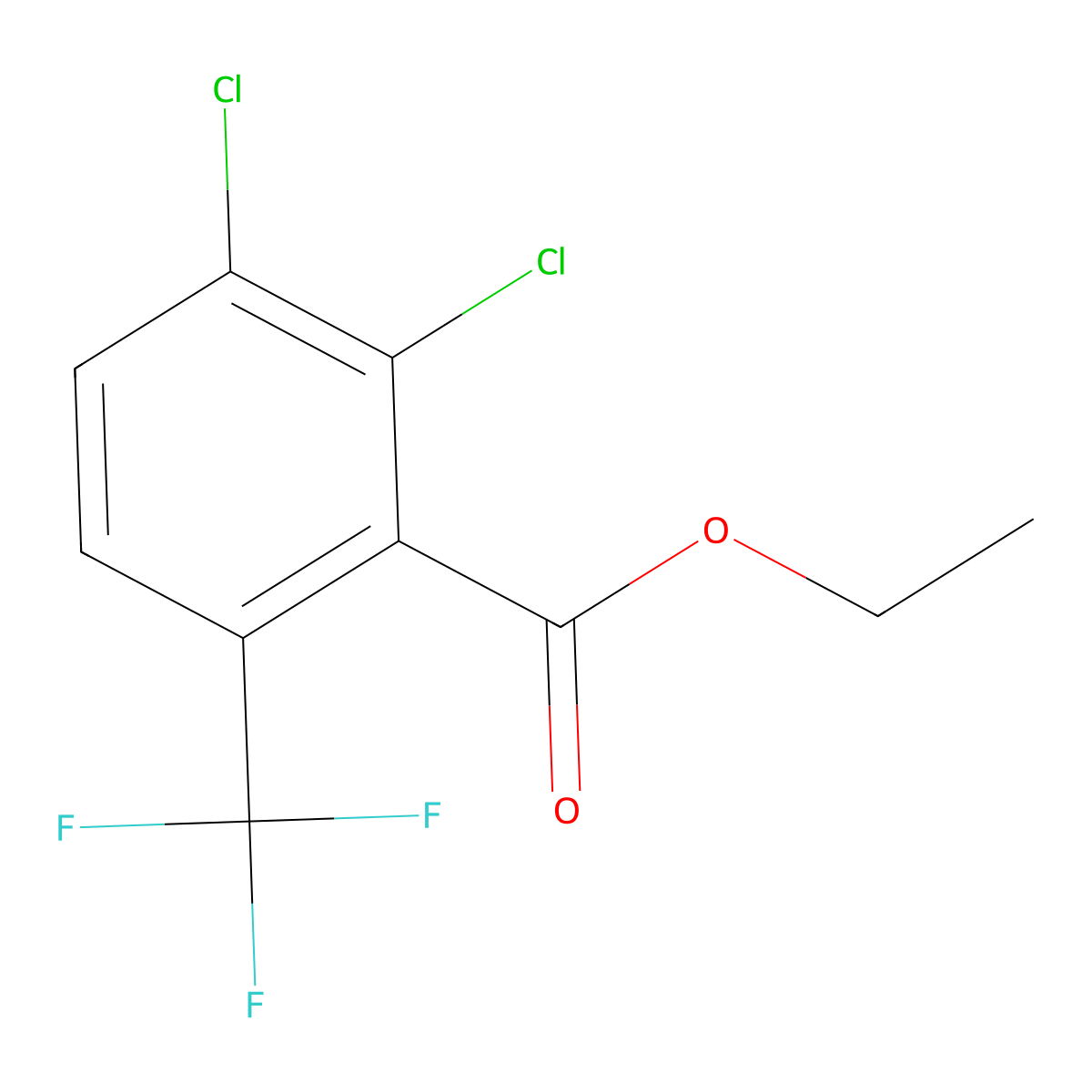 Ethyl 2,3-dichloro-6-(trifluoromethyl)benzoate molecular structure, CAS 186517-37-3