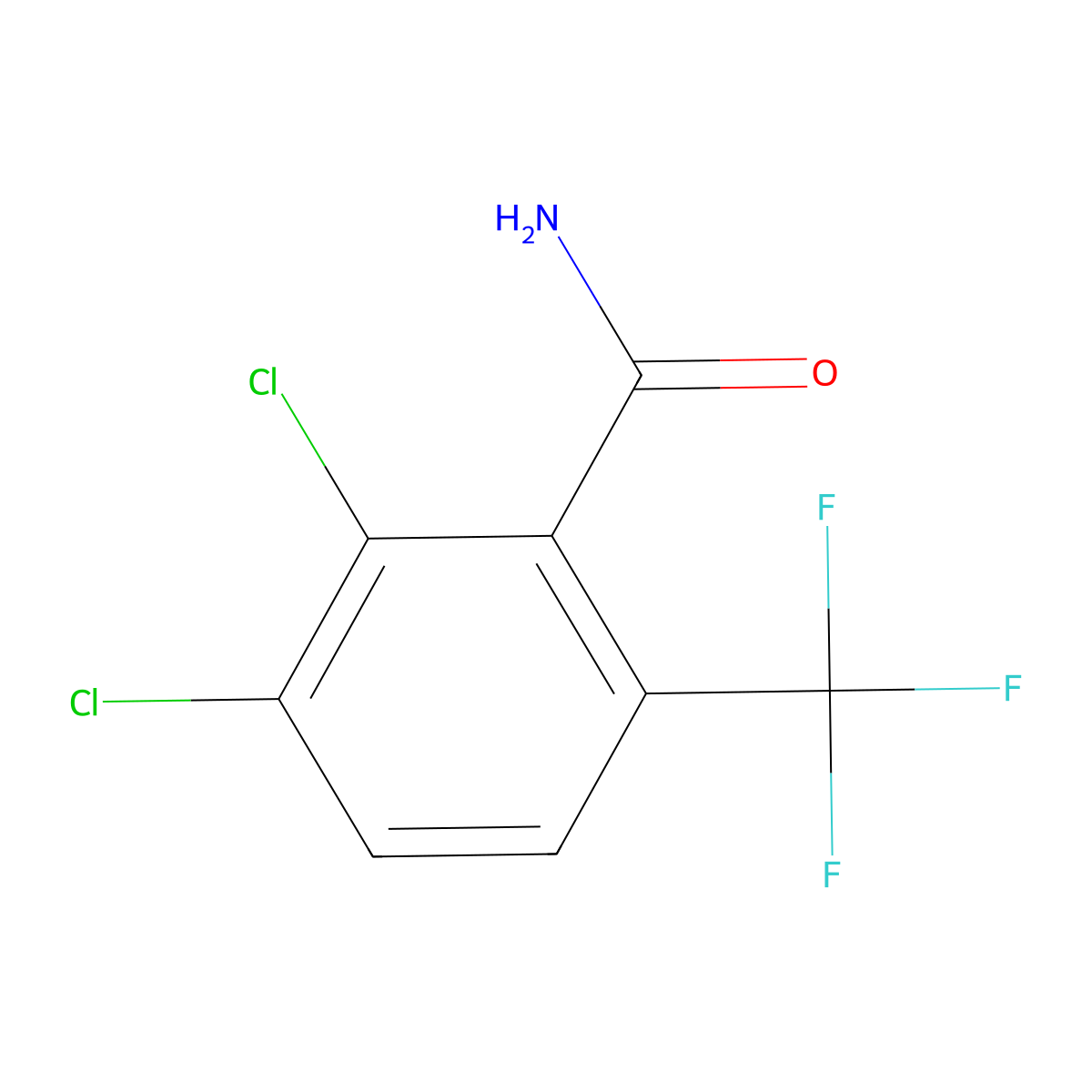 2,3-Dichloro-6-(trifluoromethyl)benzamide molecular structure, CAS 186517-38-4