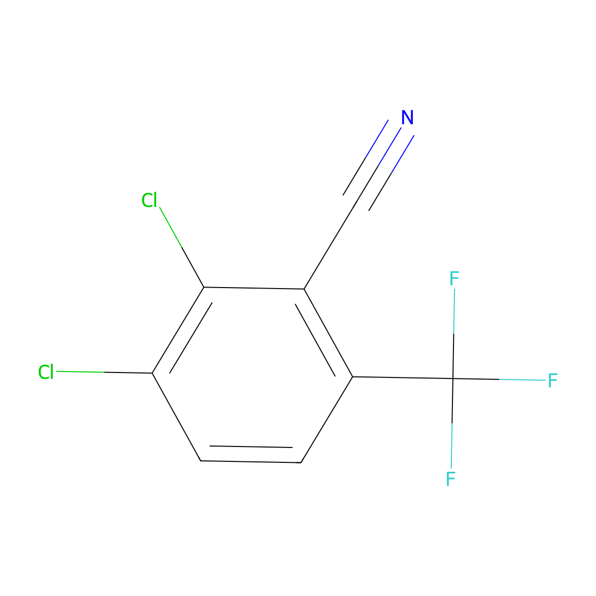 2,3-Dichloro-6-(trifluoromethyl)benzonitrile molecular structure, CAS 186517-39-5