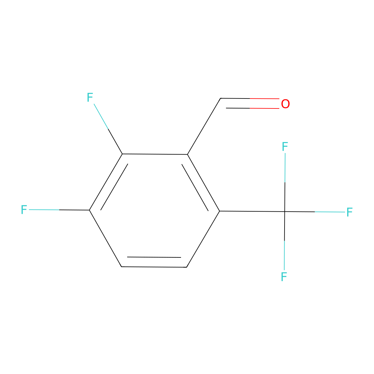 2,3-Difluoro-6-trifluoromethylbenzaldehyde molecular structure, CAS 186517-43-1