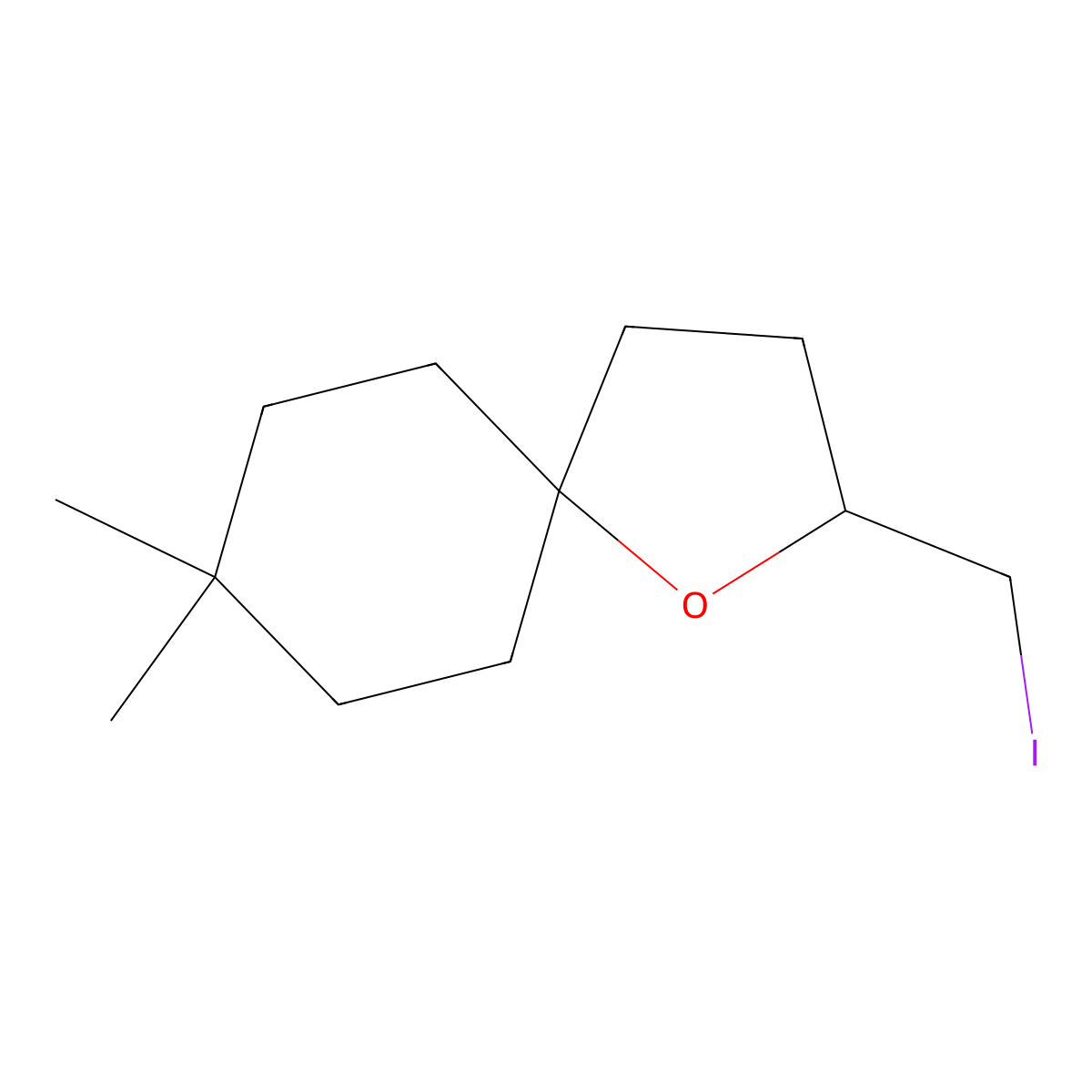 2-(Iodomethyl)-8,8-dimethyl-1-oxaspiro[4.5]decane molecular structure, CAS 1865179-05-0