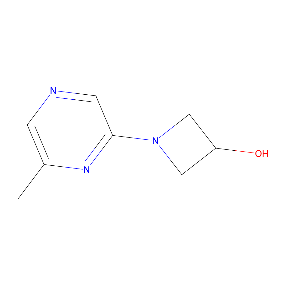 1-(6-Methylpyrazin-2-yl)azetidin-3-ol molecular structure, CAS 1865184-79-7