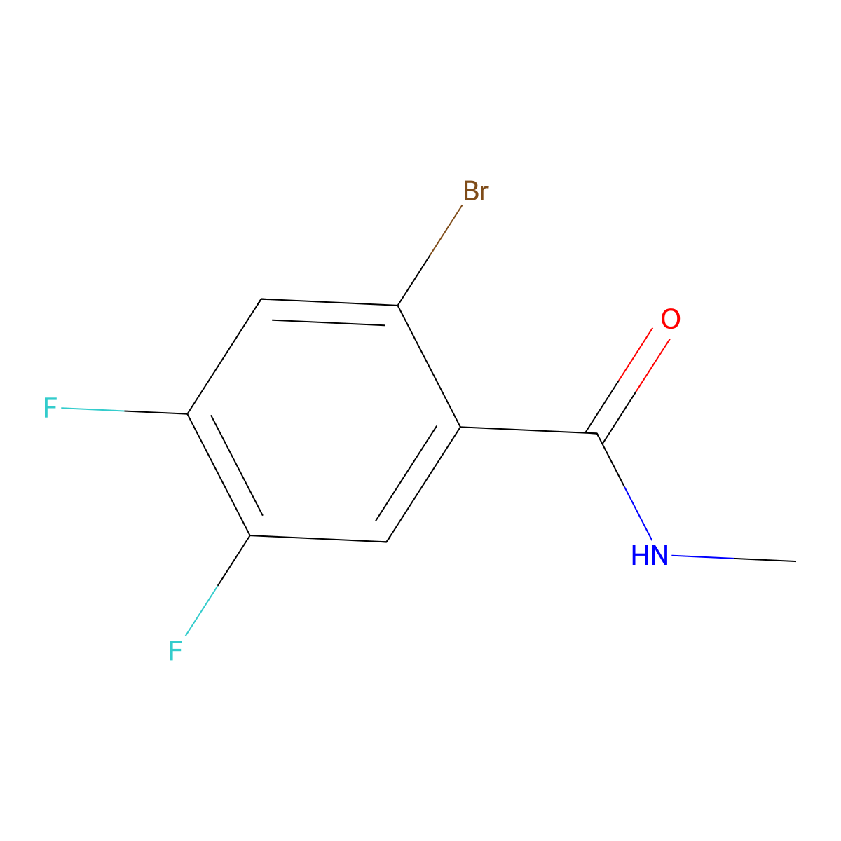 2-Bromo-4,5-difluoro-N-methylbenzamide molecular structure, CAS 1865187-46-7
