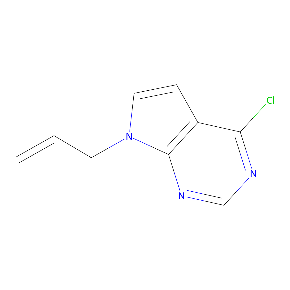 7-Allyl-4-chloro-7H-pyrrolo[2,3-D]pyrimidine molecular structure, CAS 186519-91-5