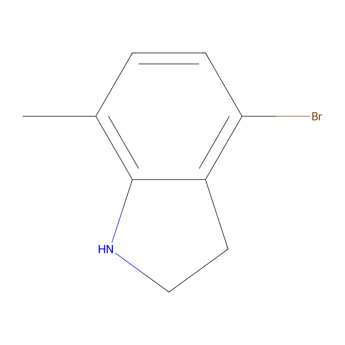 4-Bromo-7-methylindoline molecular structure, CAS 186519-99-3