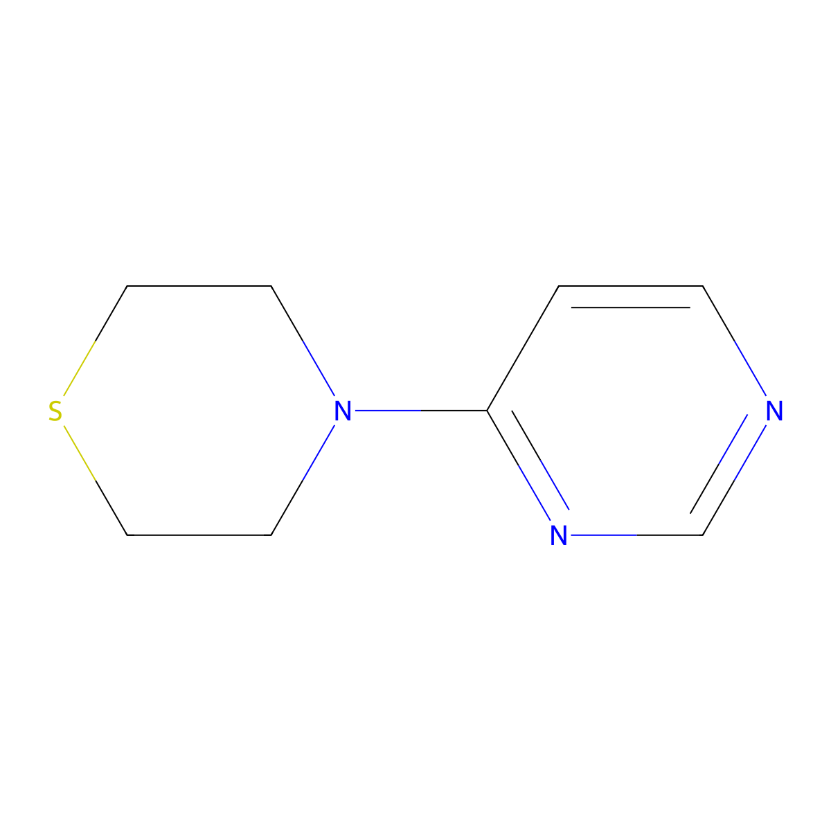 4-(Pyrimidin-4-yl)thiomorpholine molecular structure, CAS 1865190-98-2