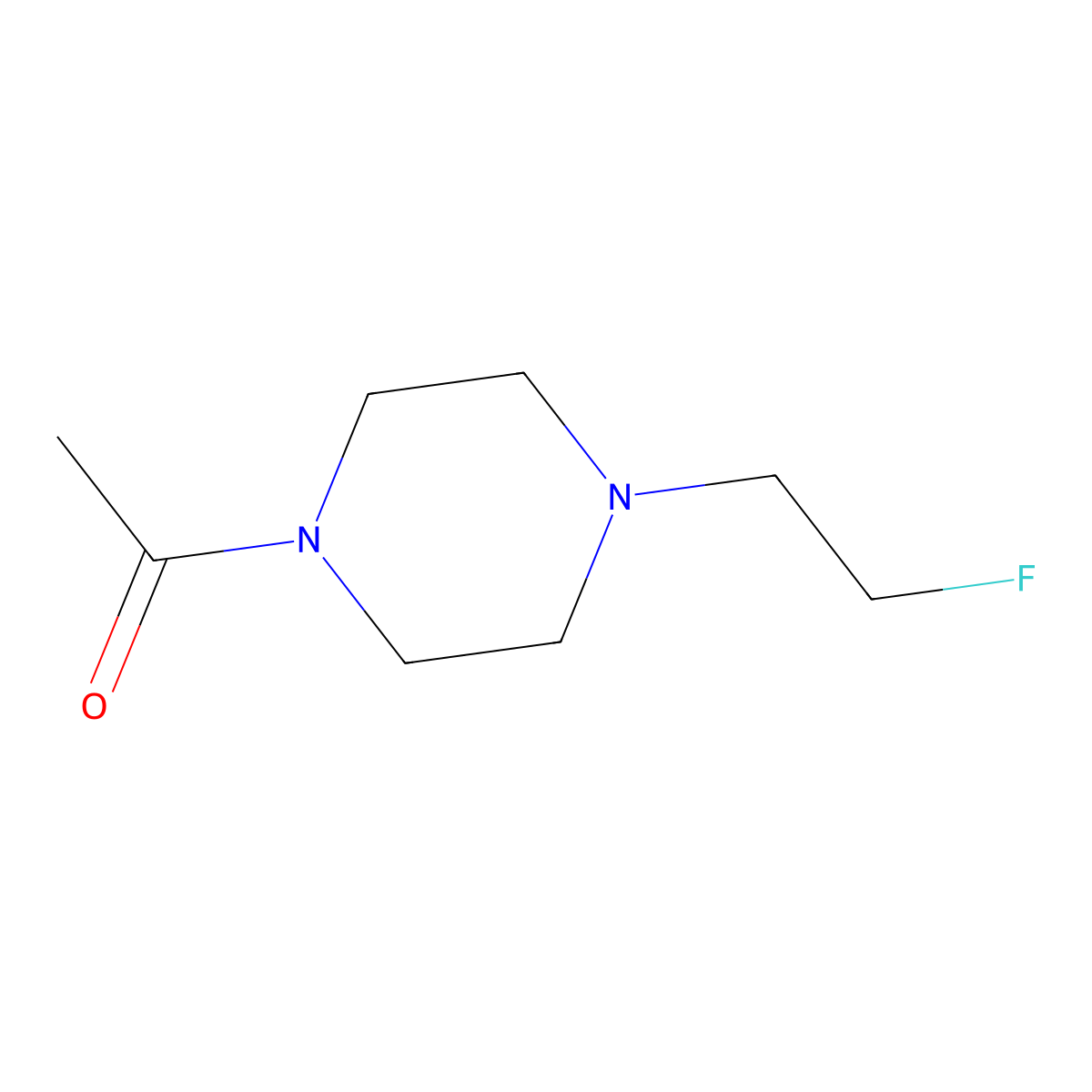 1-(4-(2-Fluoroethyl)piperazin-1-yl)ethanone molecular structure, CAS 1865191-03-2