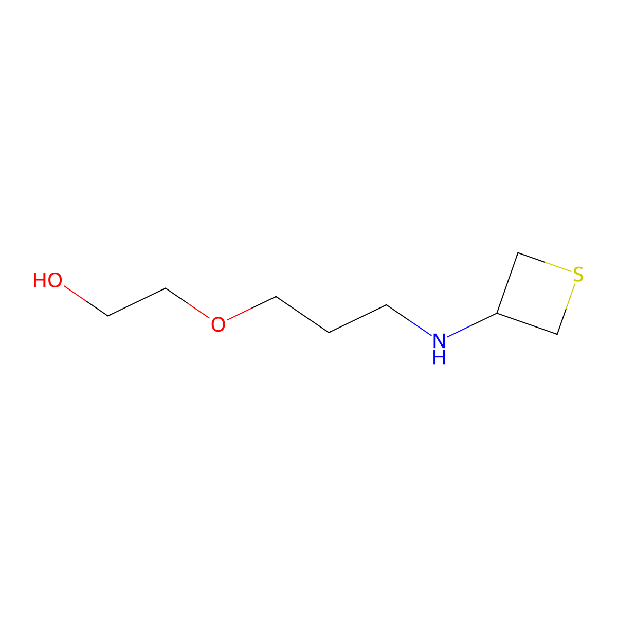 2-(3-(Thietan-3-ylamino)propoxy)ethan-1-ol molecular structure, CAS 1865200-74-3