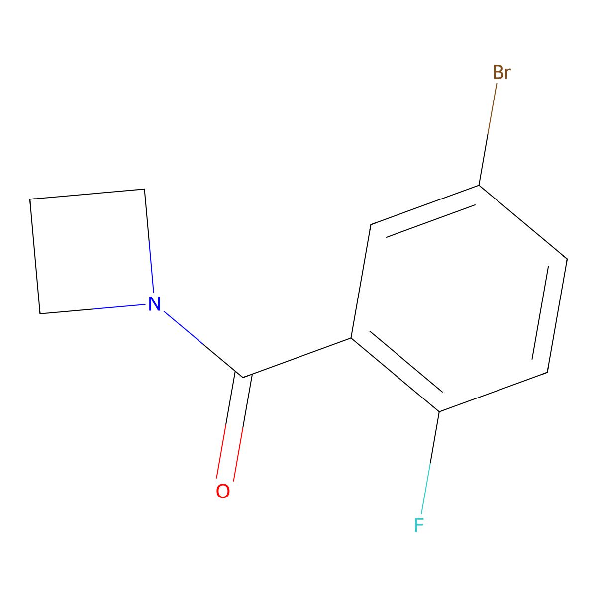 1-(5-Bromo-2-fluorobenzoyl)azetidine molecular structure, CAS 1865203-35-5
