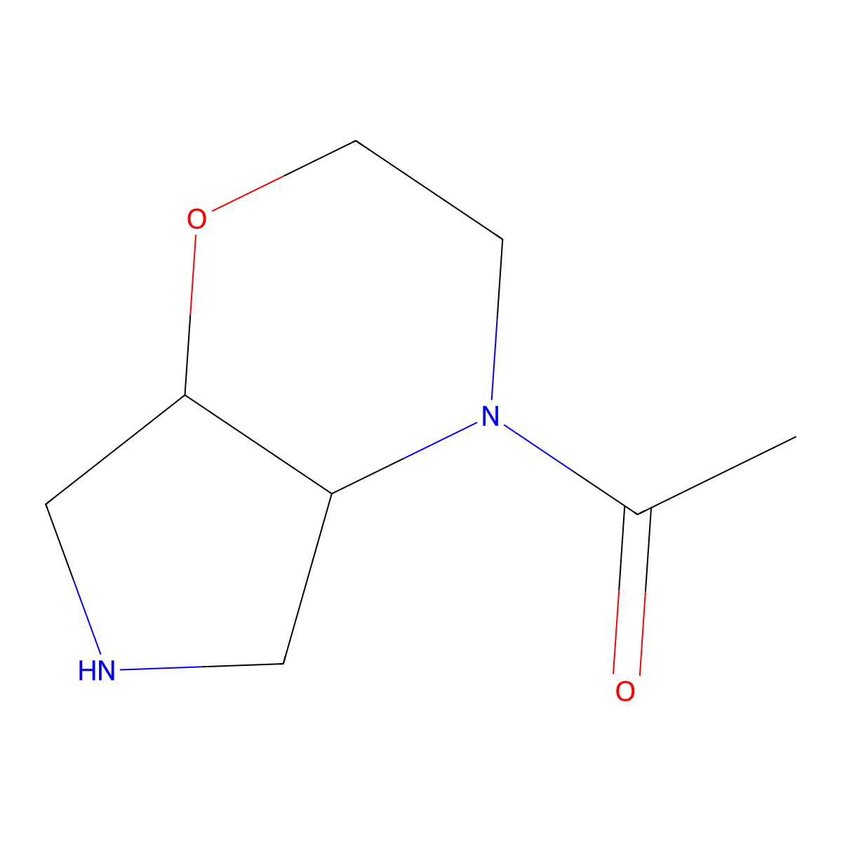 1-{Octahydropyrrolo[3,4-b]morpholin-4-yl}ethan-1-one molecular structure, CAS 1865205-83-9