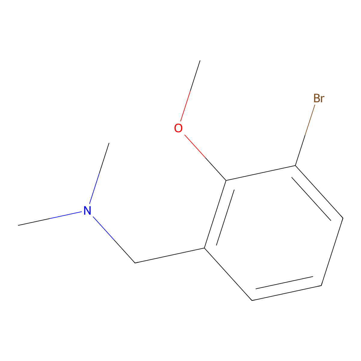 [(3-Bromo-2-methoxyphenyl)methyl]dimethylamine molecular structure, CAS 1865219-98-2