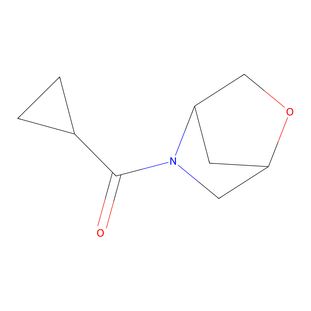 2-Oxa-5-azabicyclo[2.2.1]heptan-5-yl(cyclopropyl)methanone molecular structure, CAS 1865235-57-9
