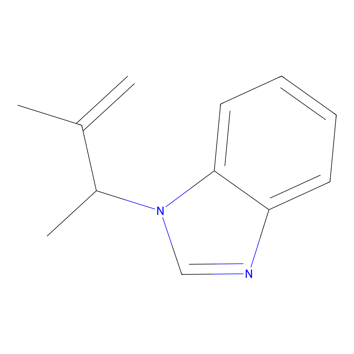 1-(3-Methylbut-3-en-2-yl)benzimidazole molecular structure, CAS 186527-71-9